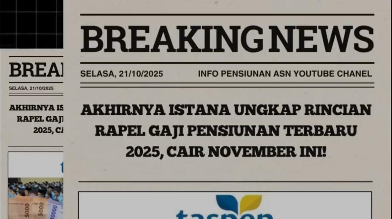 Rapel Gaji Pensiunan 2025 Cair November, Taspen Pastikan Proses Otomatis ke Rekening
