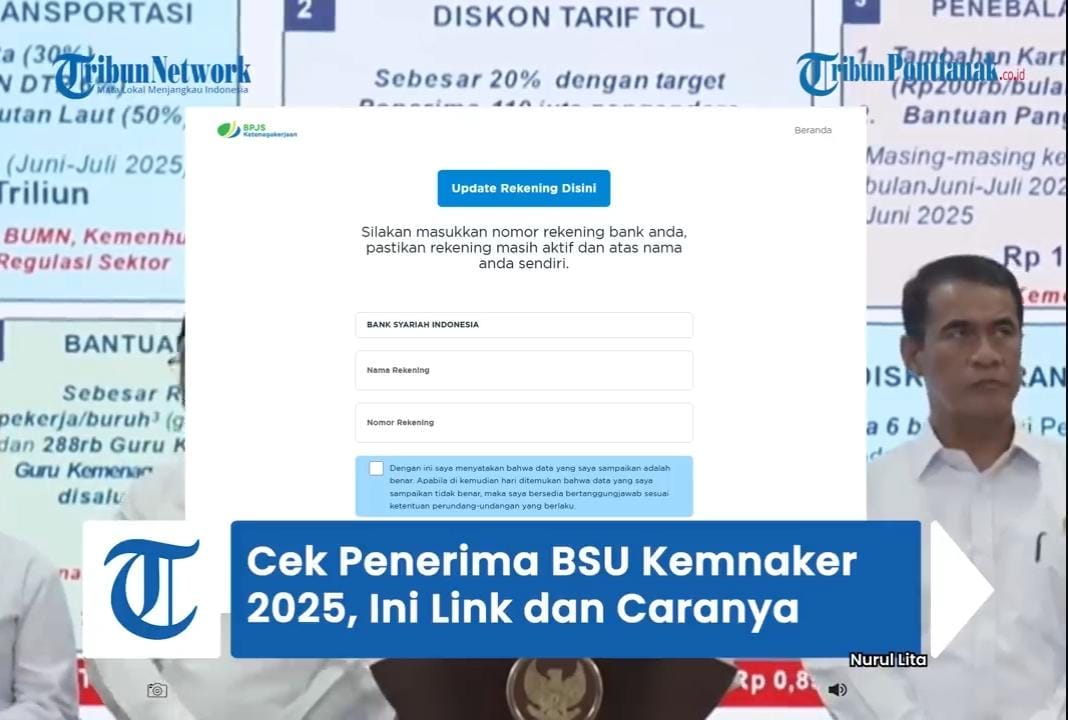 BSU Kemnaker 2025 Cair Juni, Cek Syarat dan Cara Lihat Nama Penerima Subsidi Upah Rp600.000