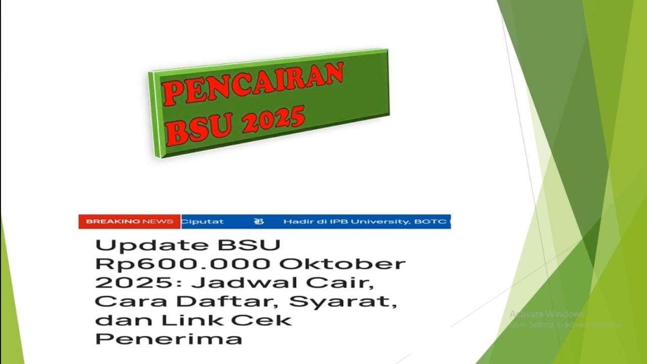 BSU Rp600.000 Cair Oktober 2025: Cek Jadwal, Syarat, dan Cara Daftar Bantuan Subsidi Upah di Kemnaker