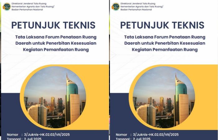 ATR/BPN terbitkan Juknis baru perkuat Forum Penataan Ruang Daerah dalam penerbitan KKPR agar tata ruang lebih transparan dan efisien.