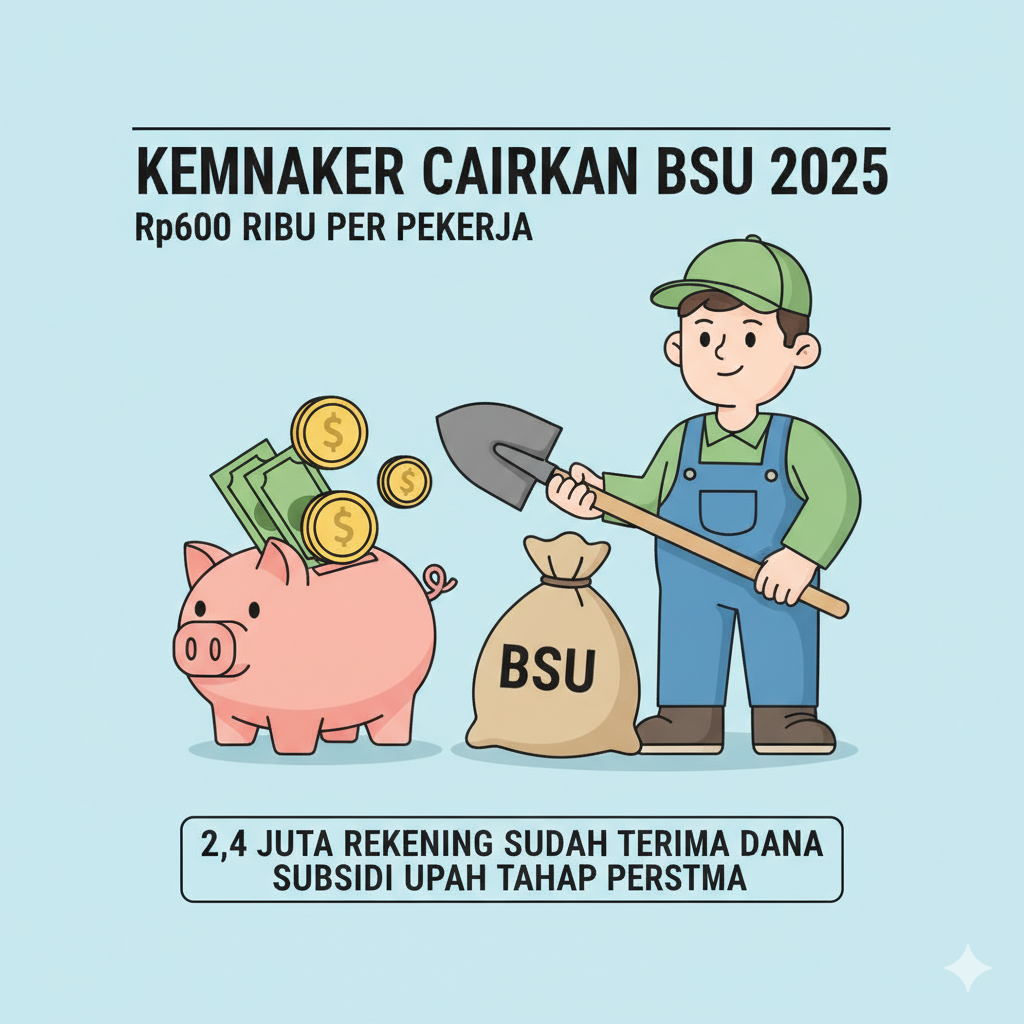 Setiap pekerja yang memenuhi syarat akan menerima dana BSU 2025 sebesar Rp300 ribu per bulan.