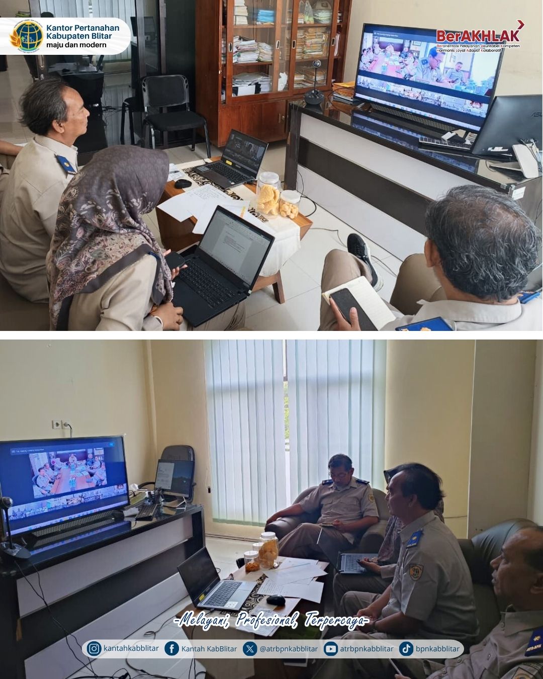 Zoom meeting rapat monitoring dan evaluasi