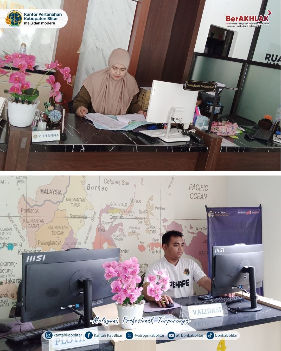 Aktivitas loket pelayanan hari minggu