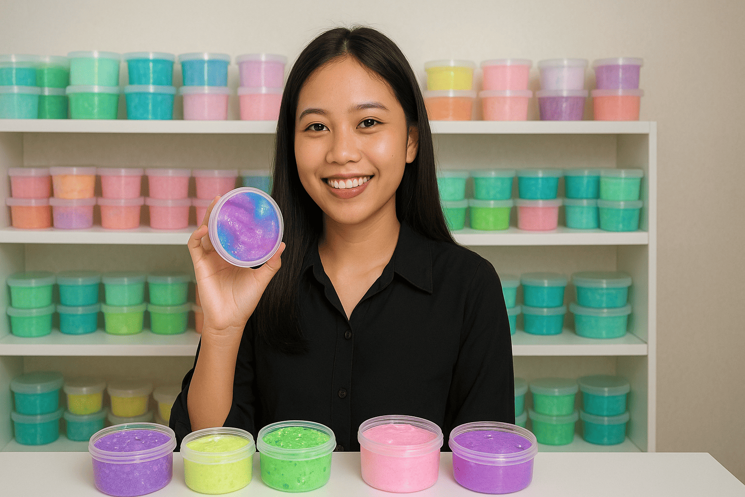 Kisah inspiratif Alea Carolina! Dari modal Rp300 ribu jadi Bisnis Slime Omzet Ratusan Juta dan 80 tim.