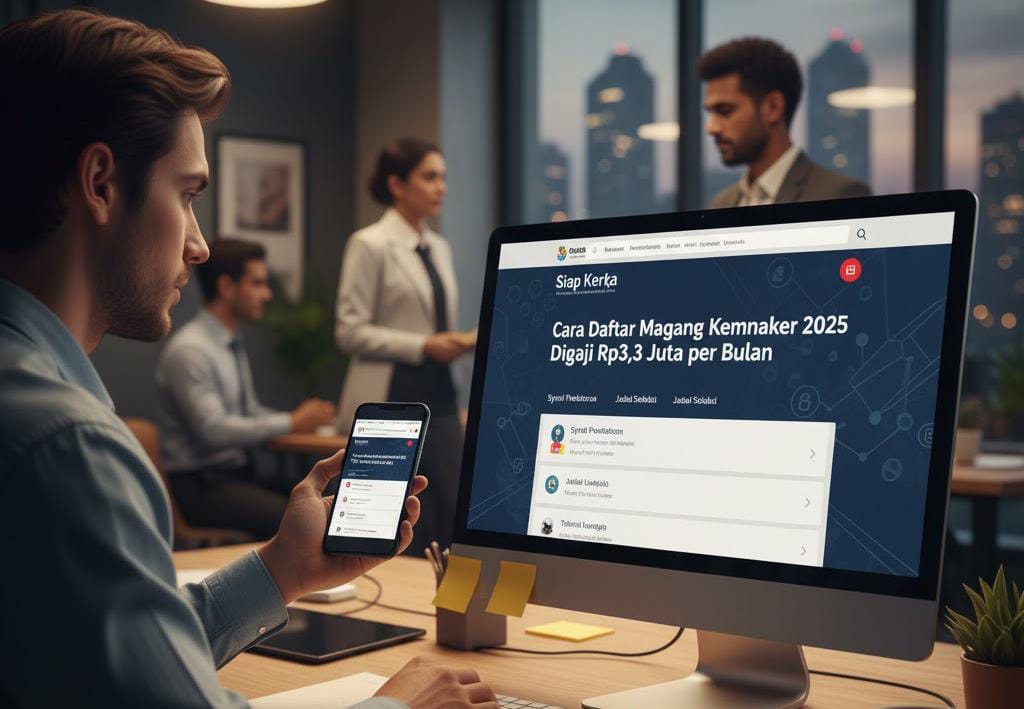 Cara Daftar Magang Kemnaker 2025 Digaji Rp3,3 Juta per Bulan, Cek Syarat, Jadwal, dan Tutorial Lengkapnya di Sini!