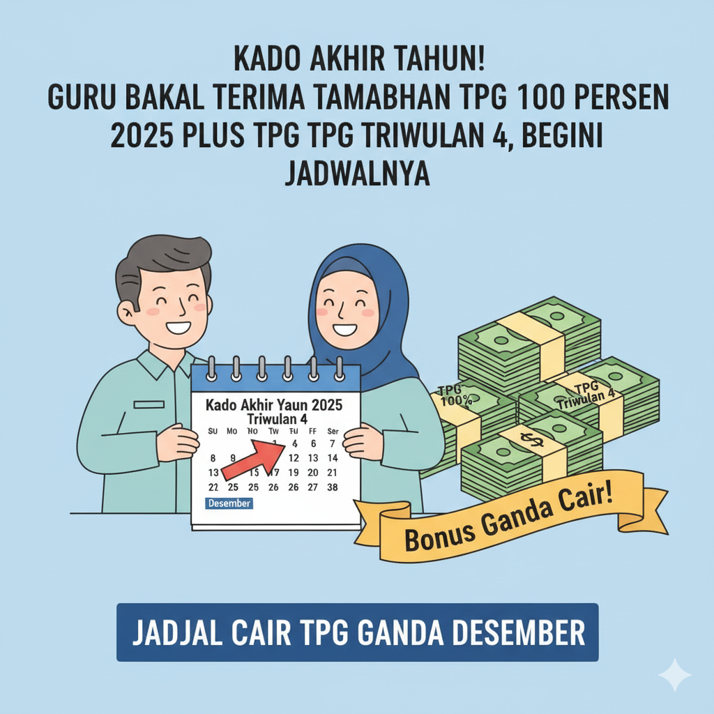 Guru bakal terima tambahan TPG 100 persen 2025 plus TPG Triwulan 4