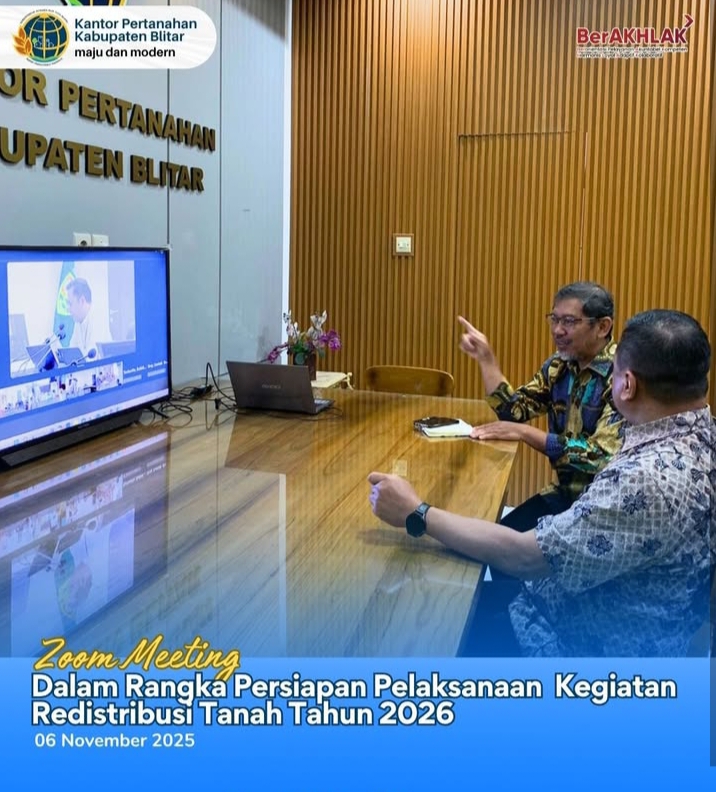 Kantah Blitar Ikuti Rapat Persiapan Redistribusi Tanah 2026
