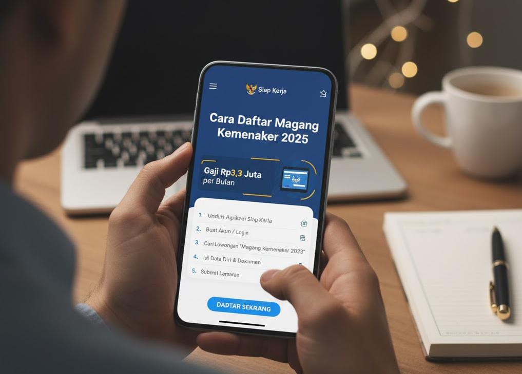 Cara Daftar Magang Kemenaker 2025 Gaji Rp3,3 Juta per Bulan Lewat Aplikasi Siap Kerja &mdash; Simak Langkah Lengkapnya!