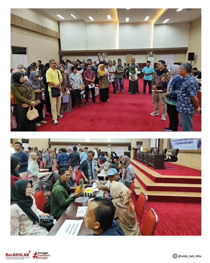 Sekda Kabupaten Blitar, Khusna Lindarti memberikan arahan kepada supplier yang akan bernegosiasi dengan SPPG.