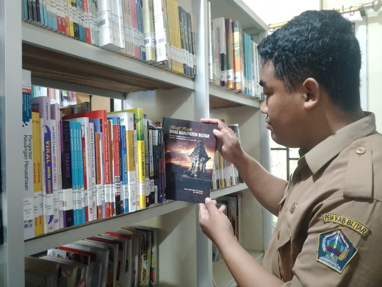 &lrm;KOSONG: Buku Braille belum tampak hadir sebagai koleksi milik Dispusip Kabupaten Blitar.