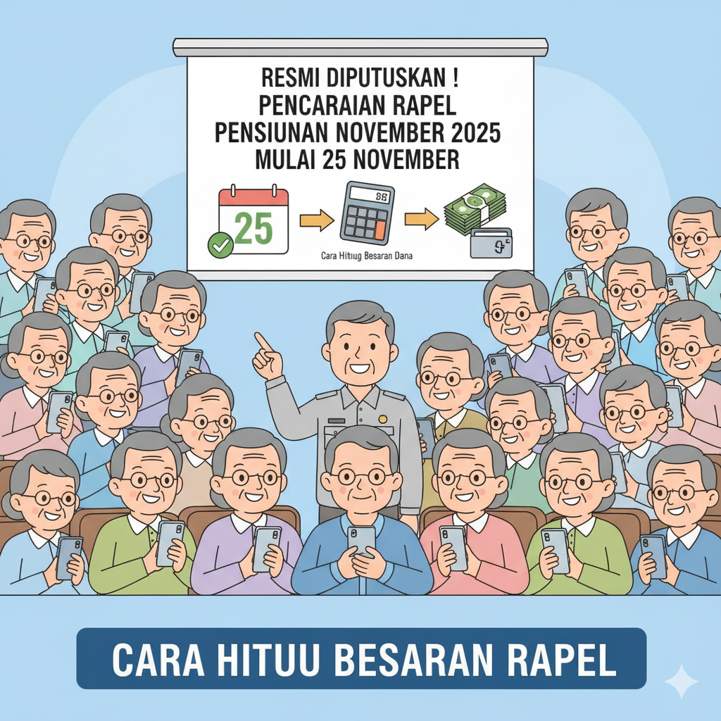 pencairan rapel pensiunan November 2025 akan membayar selisih gaji penuh selama dua bulan