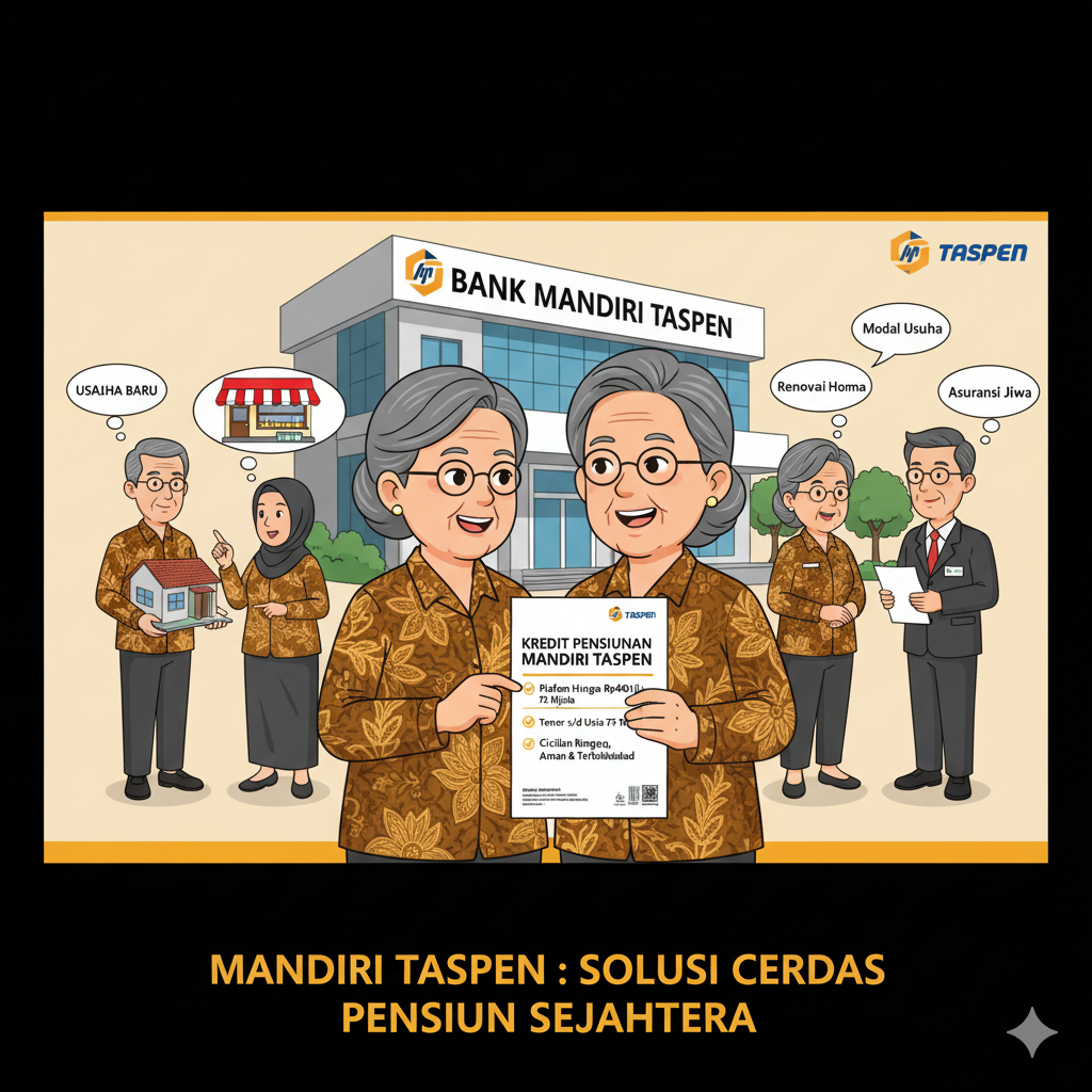 Syarat kredit pensiunan di Bank Mandiri Taspen.