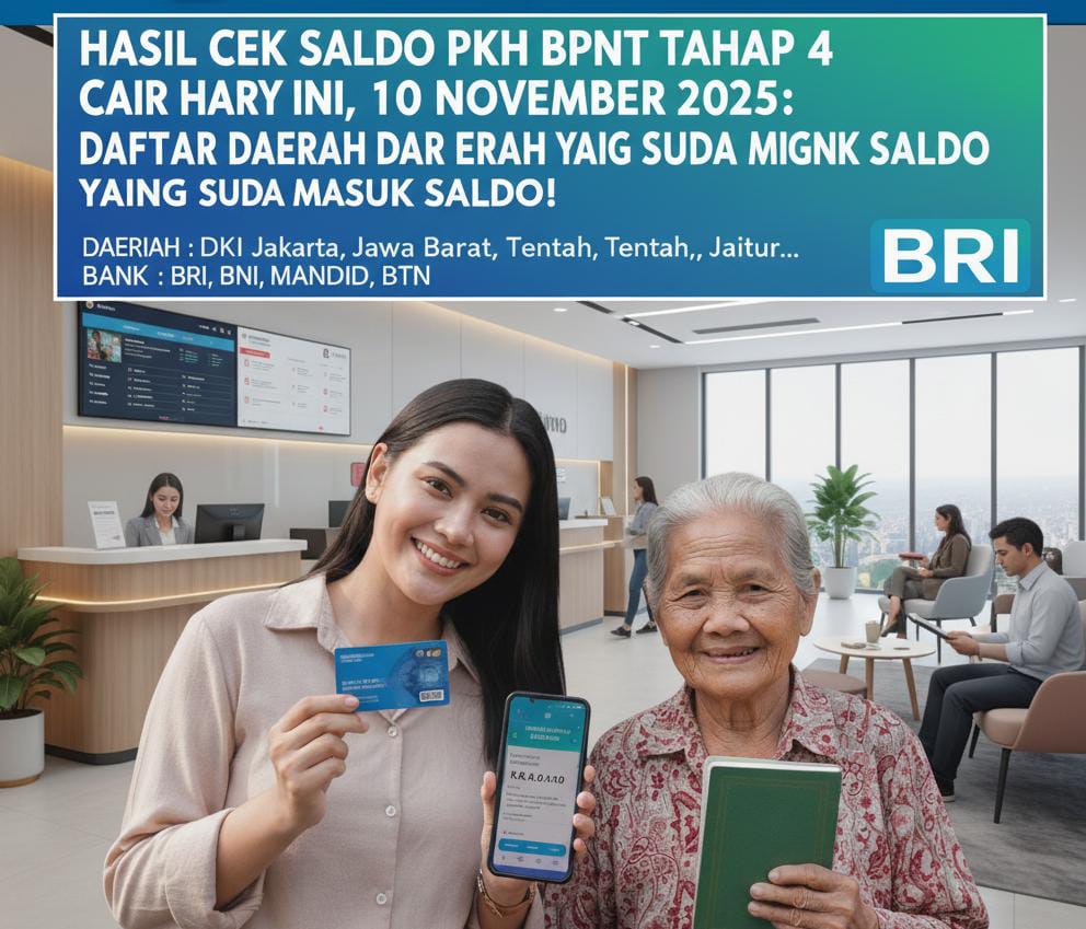 Hasil Cek Saldo PKH BPNT Tahap 4 Hari Ini: BRI, BNI, dan BSI Cair Serentak di Sejumlah Daerah, Ini Daftar Lengkapnya!