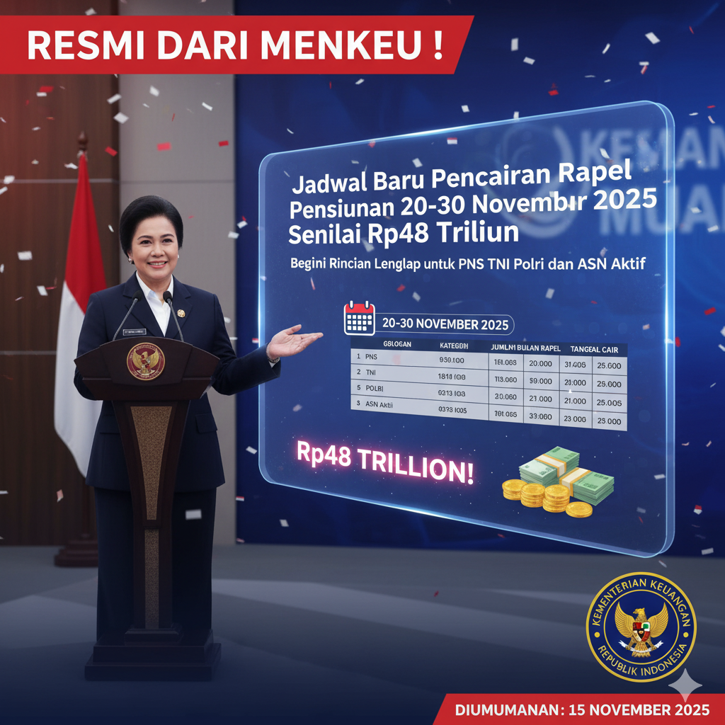 Menkeu sahkan jadwal pencairan rapel pensiunan 20-30 November 2025 senilai Rp48 triliun