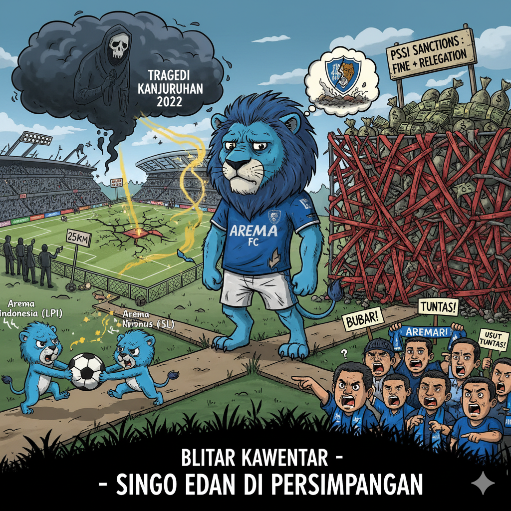 Kisah Kelam Dualisme hingga Tragedi Kanjuruhan Kian Menekan Singo Edan