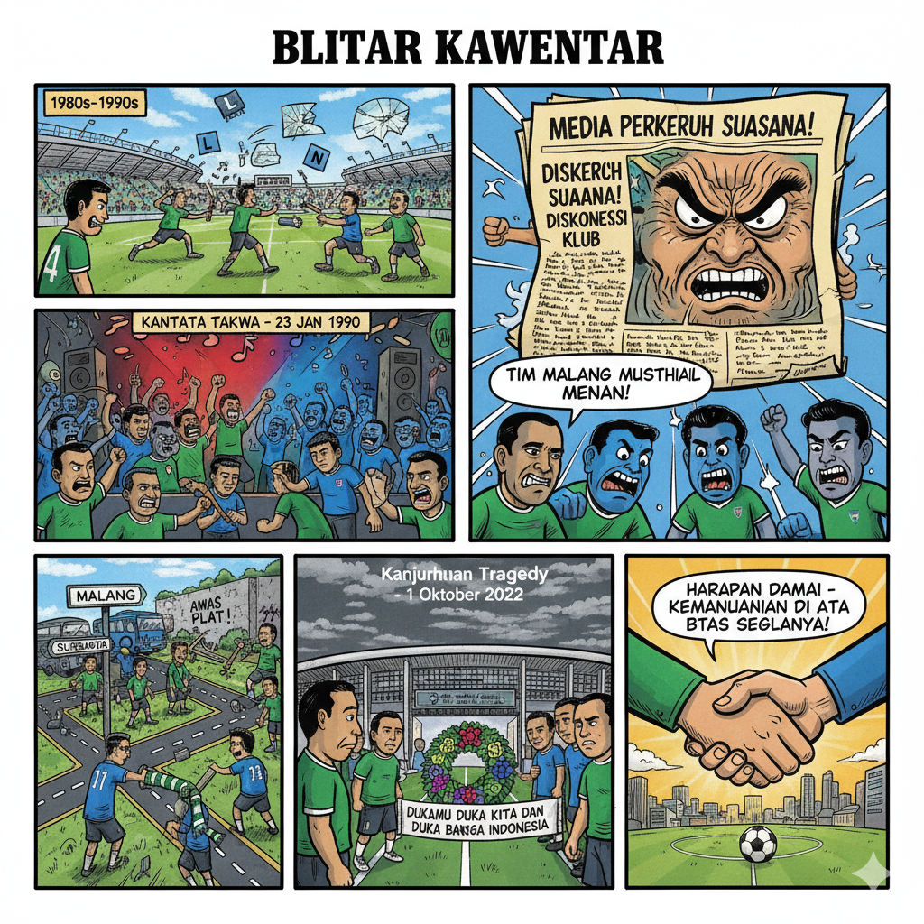 Sejarah Konflik Bonek Aremania Terungkap: Dari Konser 1990 hingga Tragedi Kanjuruhan