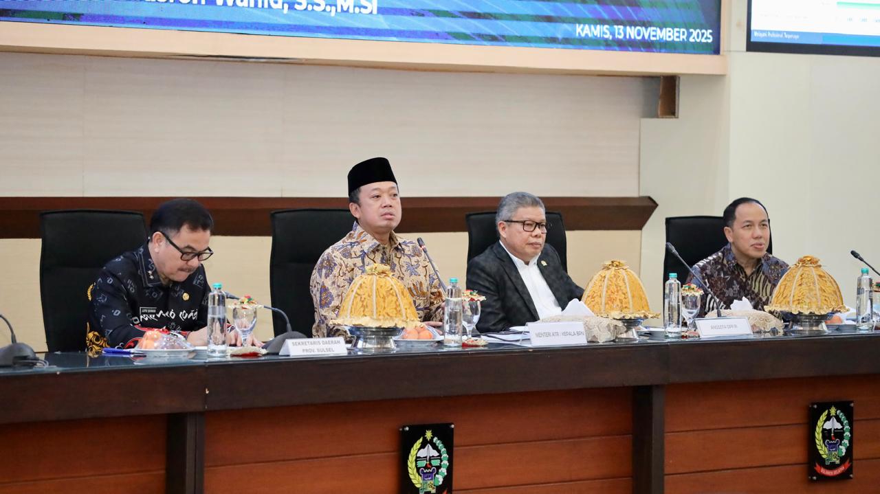 Percepat Sertipikasi, Menteri ATR/BPN Nusron Wahid Imbau Kepala Daerah se-Sulsel Ringankan BPHTB untuk Masyarakat