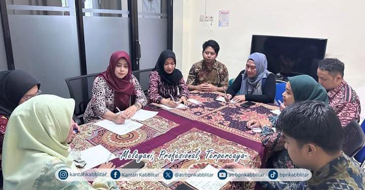 Kantor Pertanahan Kabupaten Blitar Gelar Monitoring dan Evaluasi, Tekankan Sinergi Percepatan Kerja