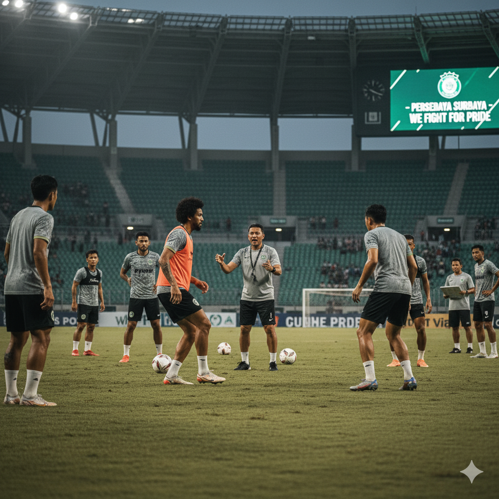 latihan Persebaya jelang lawan Arema FC.