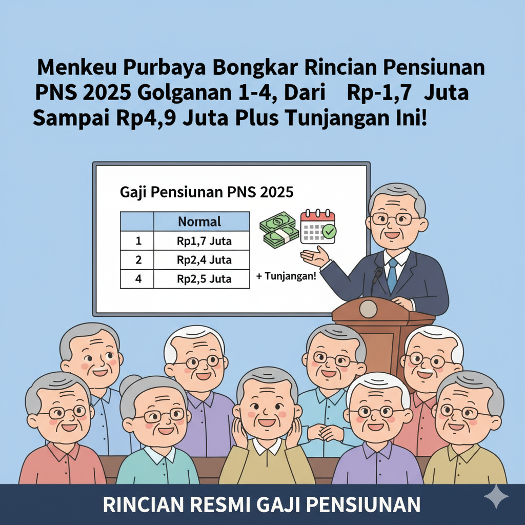 Menkeu Purbaya bongkar rincian gaji pensiunan PNS 2025 golongan 1-4