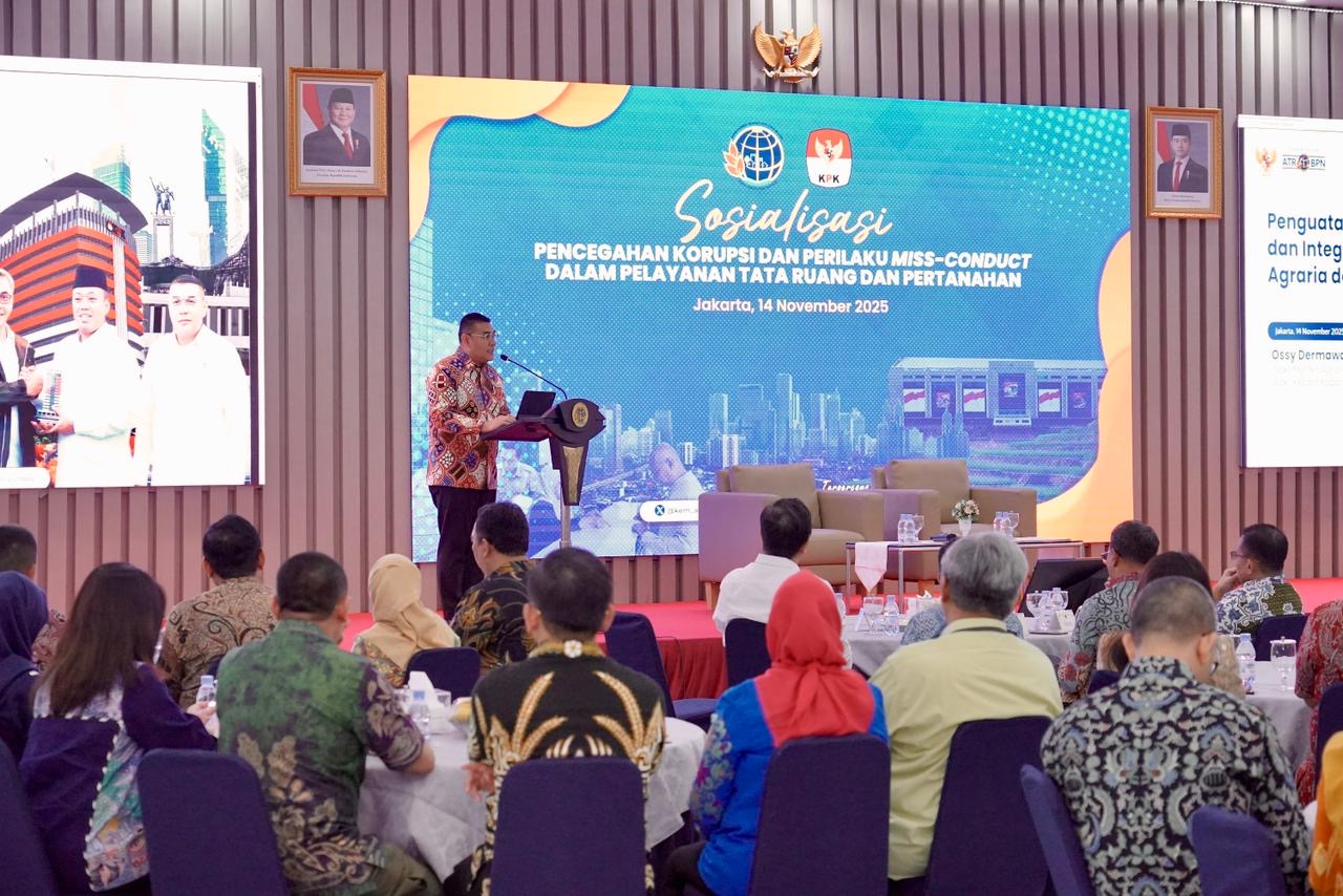 Kolaborasi ATR/BPN&ndash;KPK Tingkatkan Kualitas Layanan Pertanahan, Wamen Ossy: Harus Jelas, Terukur, dan Bebas Penyimpangan
