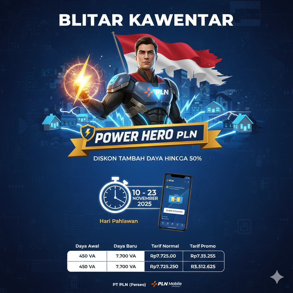 Diskon Tambah Daya PLN 50% Lewat Program Power Hero, Begini Cara Dapatkan Voucher Promo