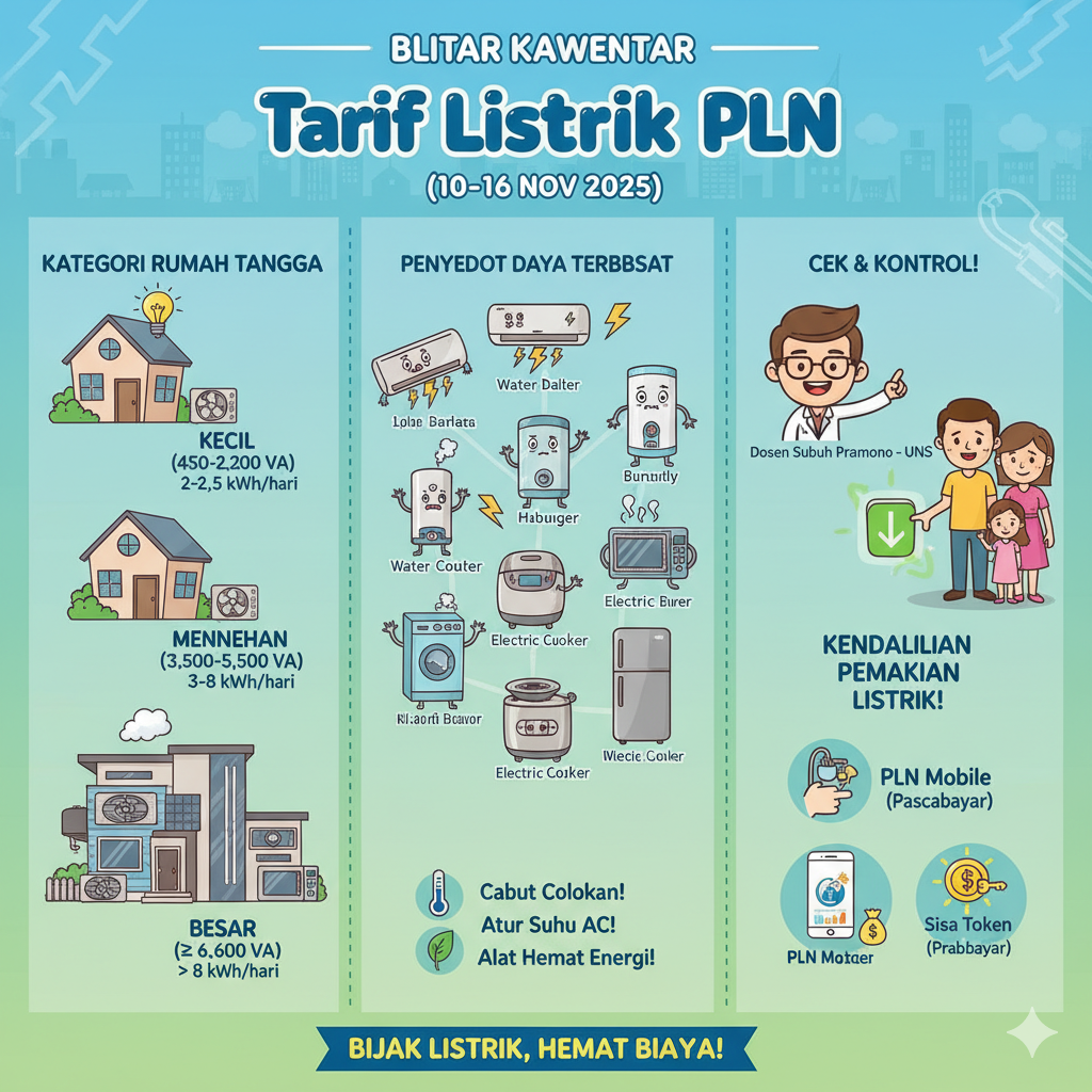 Tarif Listrik PLN Resmi Naik? Ini Rincian Lengkap 10&ndash;16 November 2025 yang Wajib Diketahui Warga