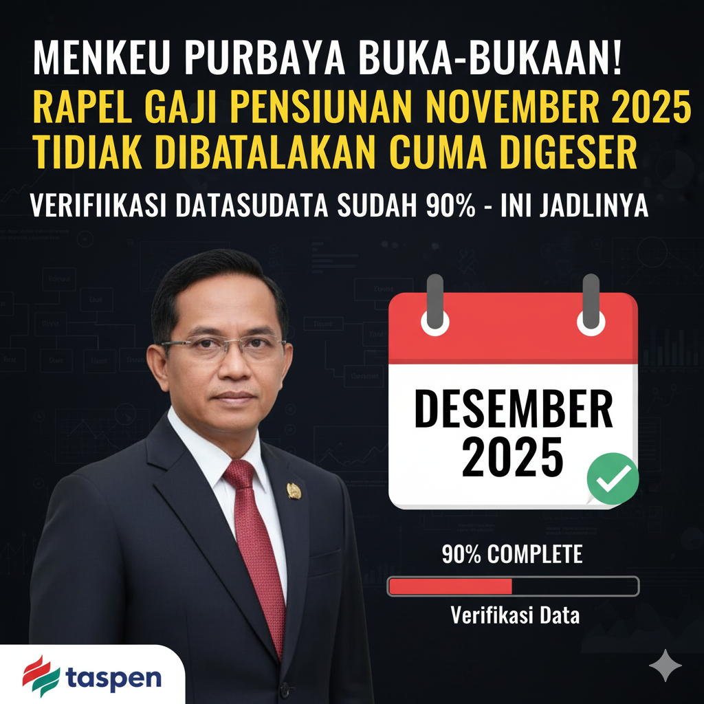 Menkeu Purbaya: Rapel gaji pensiunan November 2025 tidak batal, cuma digeser.