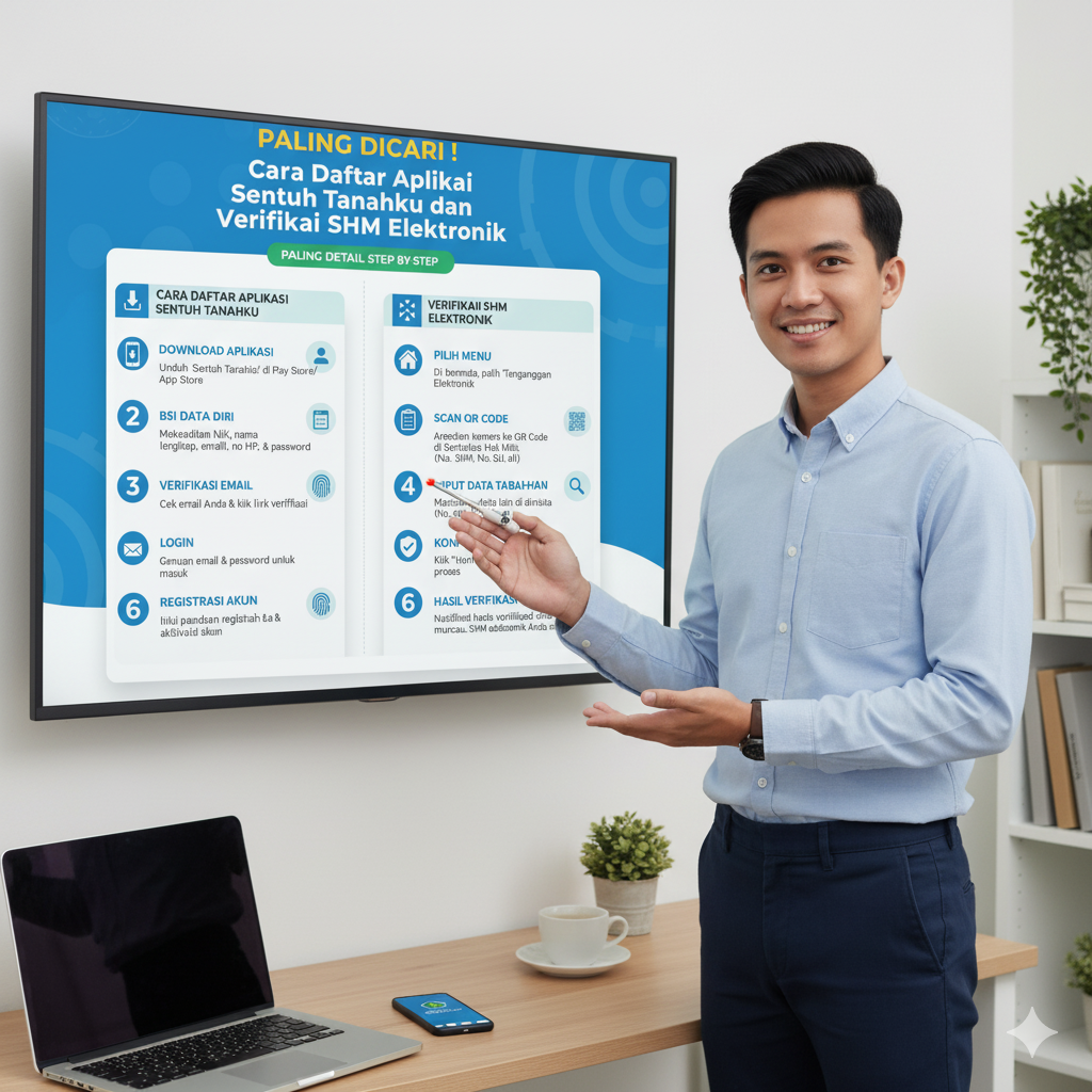 Paling Dicari! Cara Daftar Aplikasi Sentuh Tanahku dan Verifikasi SHM Elektronik, Paling Detail Step-by-Step