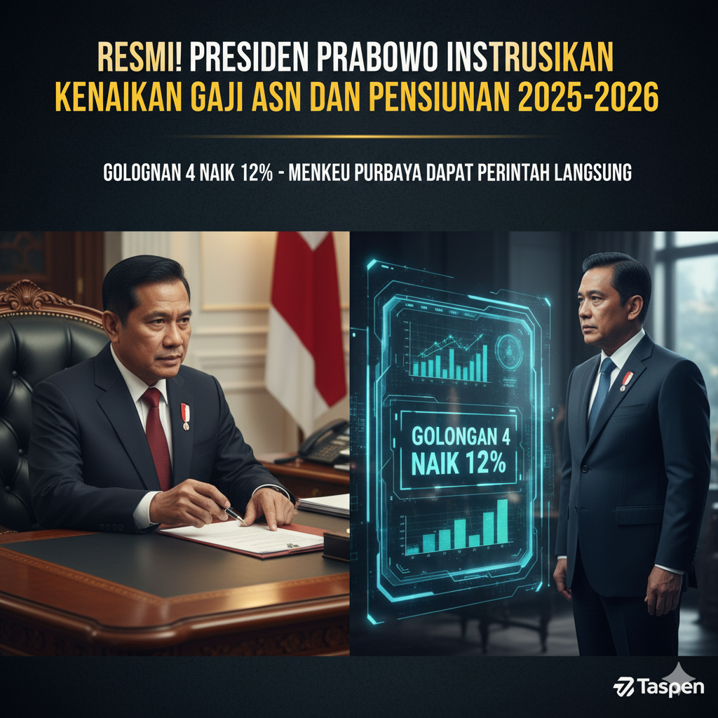 Presiden Prabowo instruksikan kenaikan gaji ASN dan pensiunan 2025-2026.