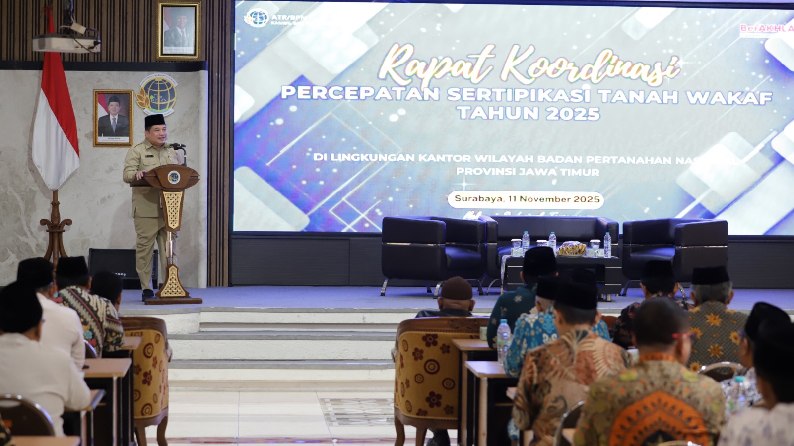 Adakan Rapat Koordinasi, Kantor Wilayah BPN Provinsi Jawa Timur.