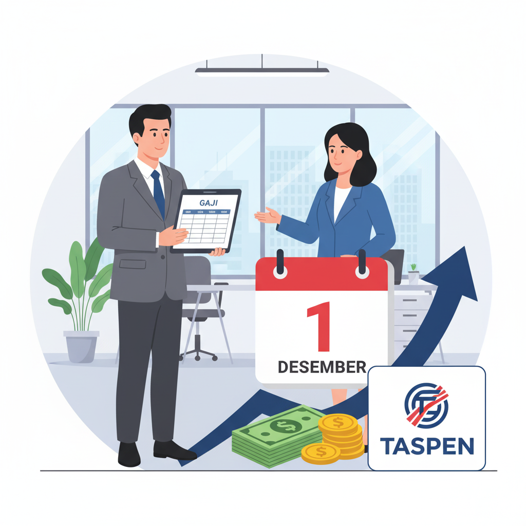 Update kenaikan gaji pensiunan PNS 2025: tabel pensiun Desember dan klarifikasi resmi TASPEN bahwa belum ada keputusan kenaikan.
