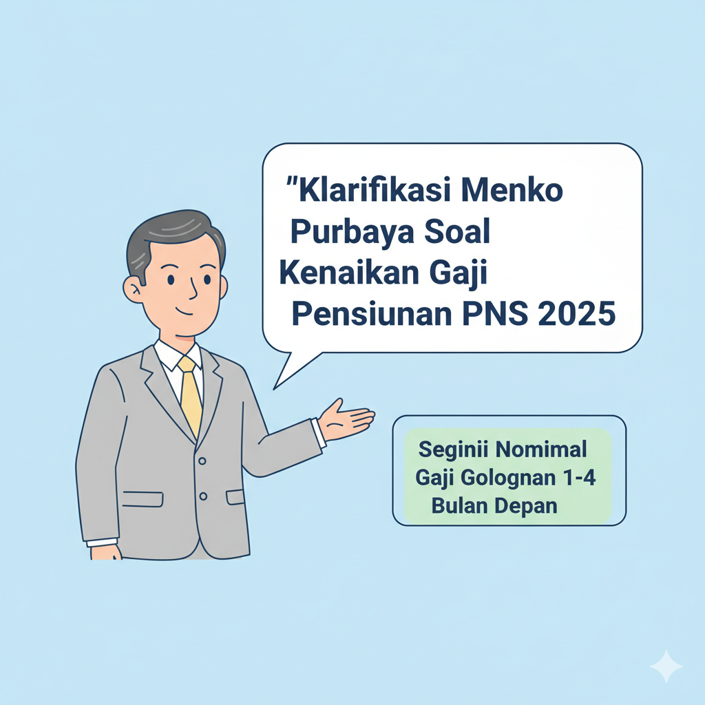 Klarifikasi Menko Purbaya soal kenaikan gaji pensiunan PNS 2025.
