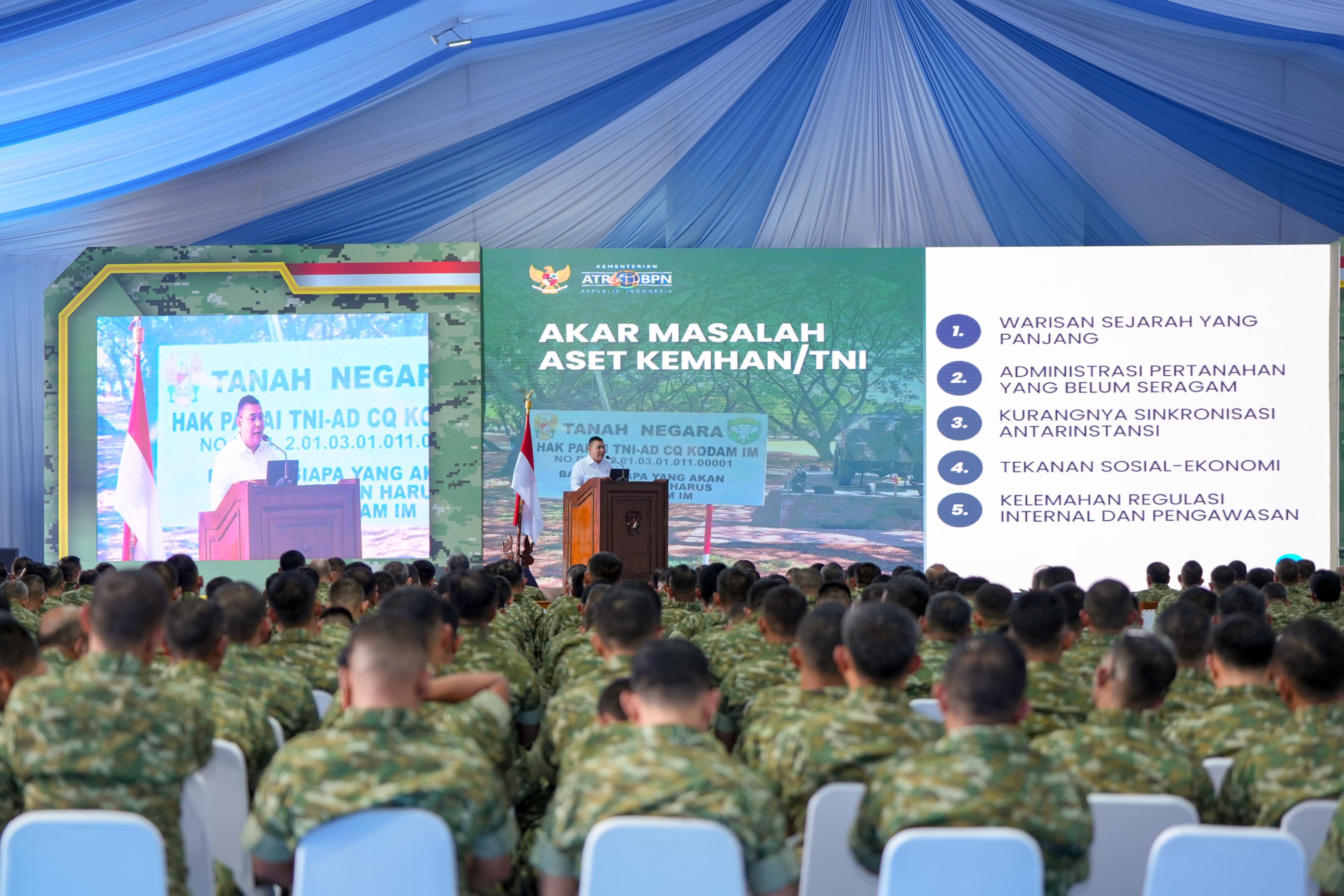 Akat masalah aset kemham/tni