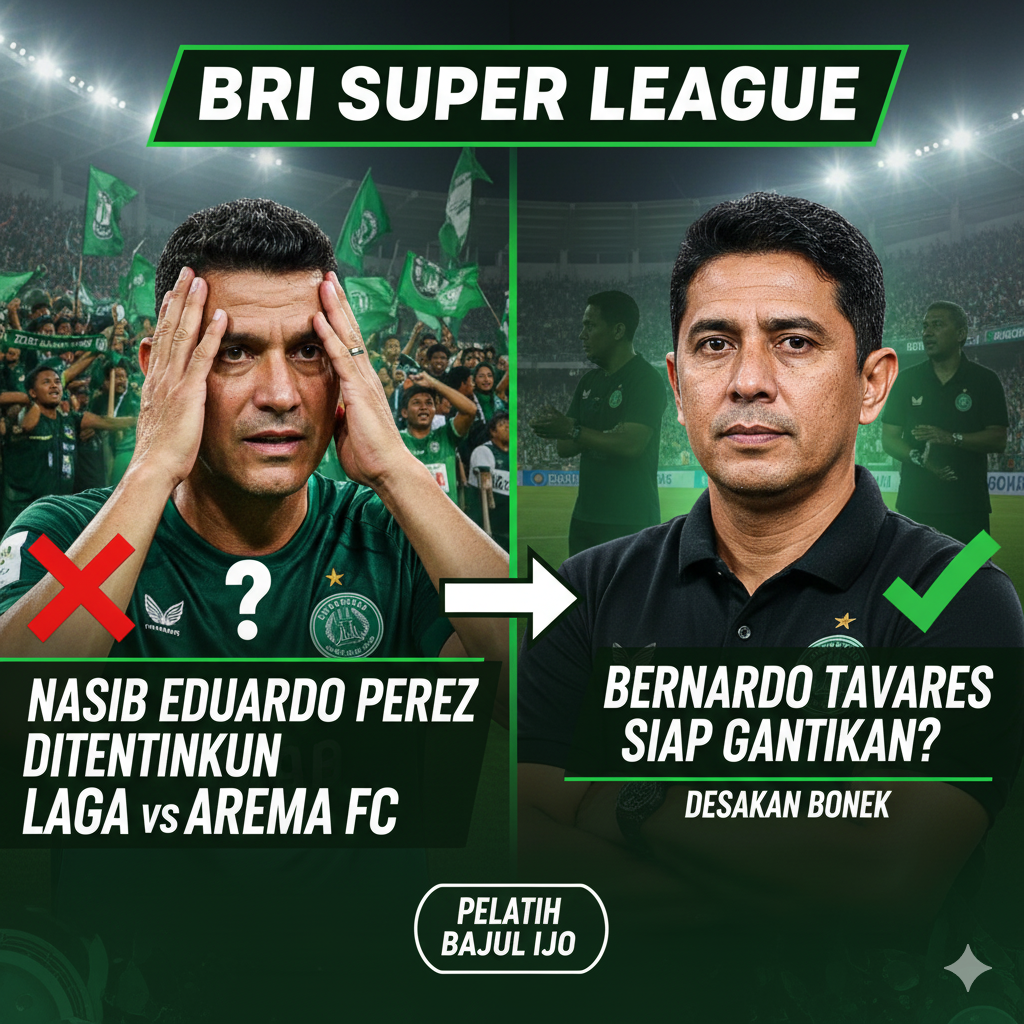 Nasib Eduardo Perez Persebaya ditentukan di Derby vs Arema FC.