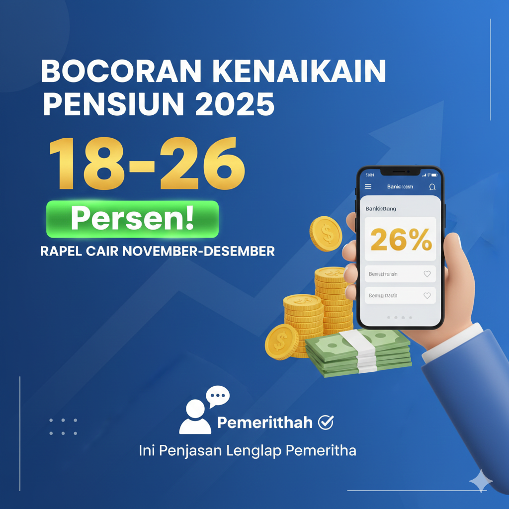 Kenaikan pensiun 2025 capai 18-26%! Rapel diprediksi cair November-Desember.