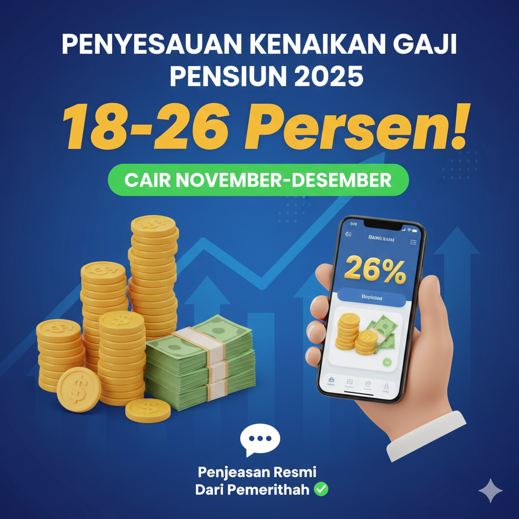 Kenaikan pensiun 2025 capai 18-26%! Rapel diprediksi cair November-Desember.