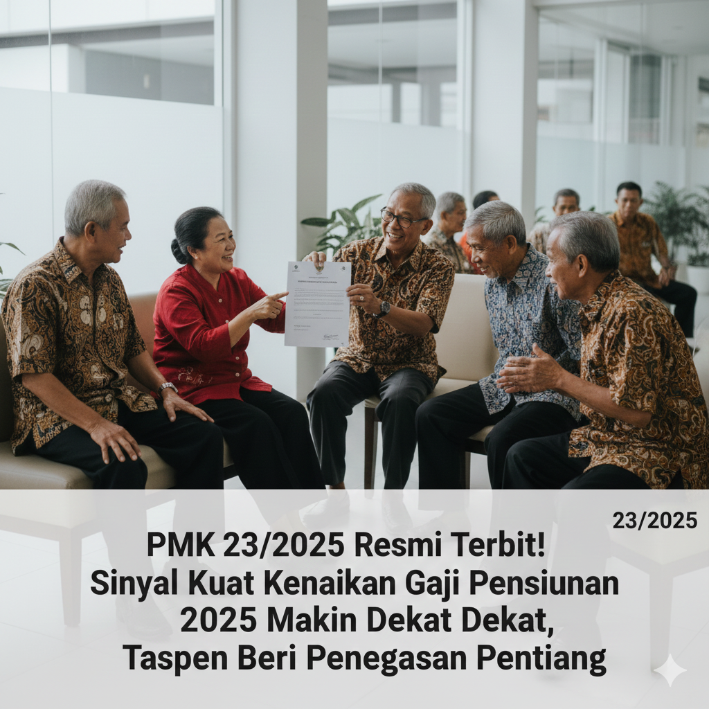 PMK 23/2025 Resmi Terbit! Sinyal Kuat Kenaikan Gaji Pensiunan 2025 Makin Dekat, Taspen Beri Penegasan Penting