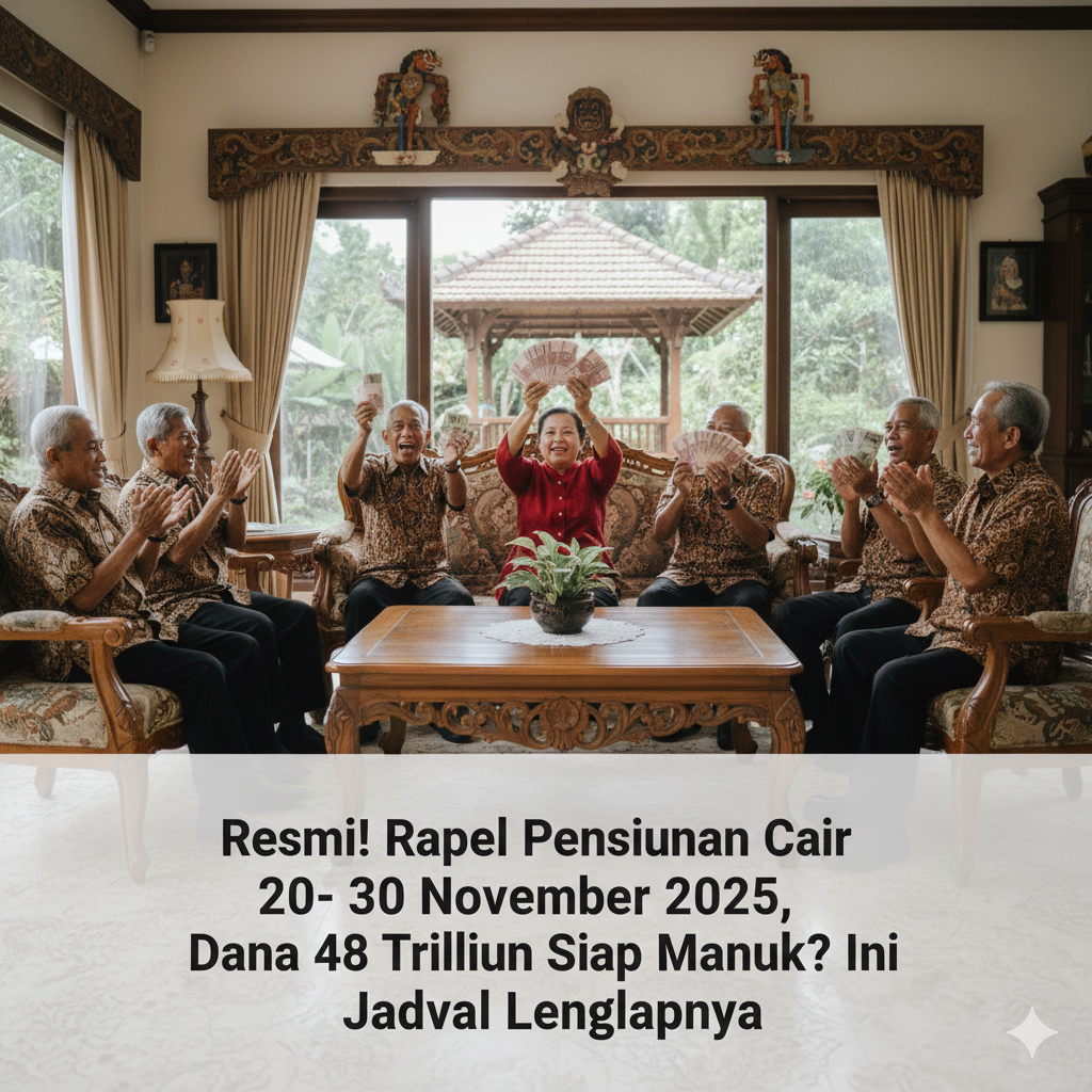 Resmi! Rapel Pensiunan Cair 20&ndash;30 November 2025, Dana 48 Triliun Siap Masuk? Ini Jadwal Lengkapnya