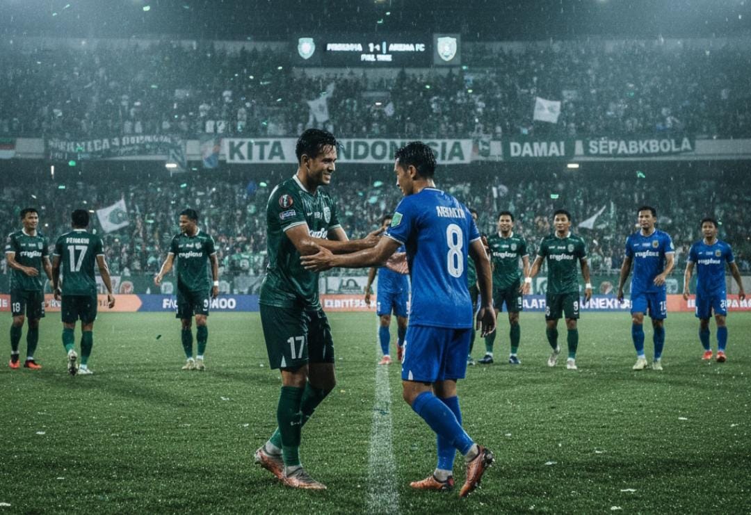 Doa Bersama Tragedi Kanjuruhan: Ribuan Suporter Menangis, Bonek&ndash;Aremania Larut dalam Pelukan Perdamaian