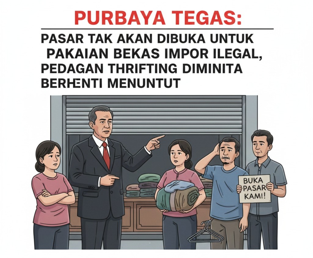 Purbaya Tegas: Pasar Tak Akan Dibuka untuk Pakaian Bekas Impor Ilegal, Pedagang Thrifting Diminta Berhenti Menuntut
