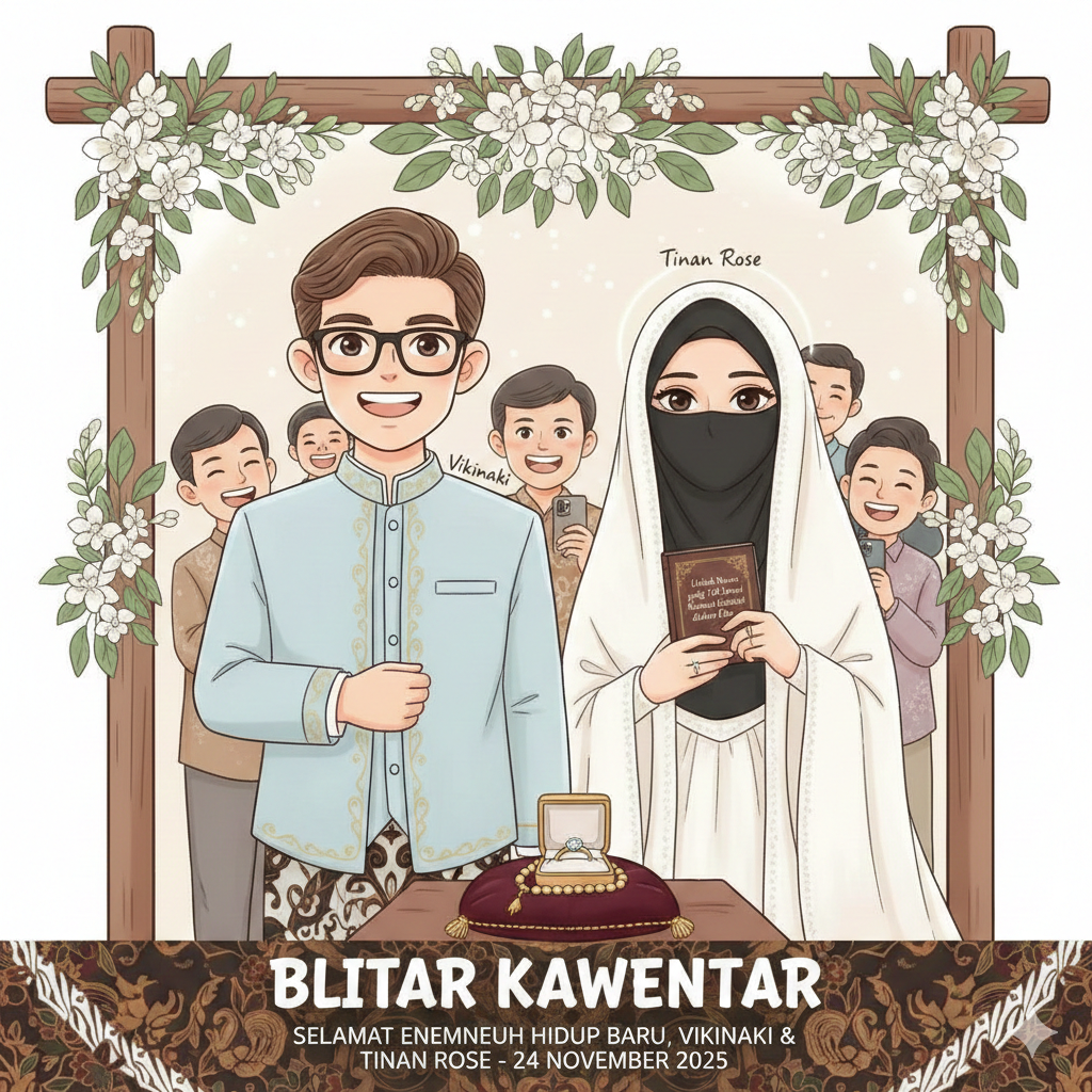 Vikinaki Resmi Menikah dengan Tinan Rose, Perjalanan Cinta Diam-Diam Akhirnya Terbuka Publik
