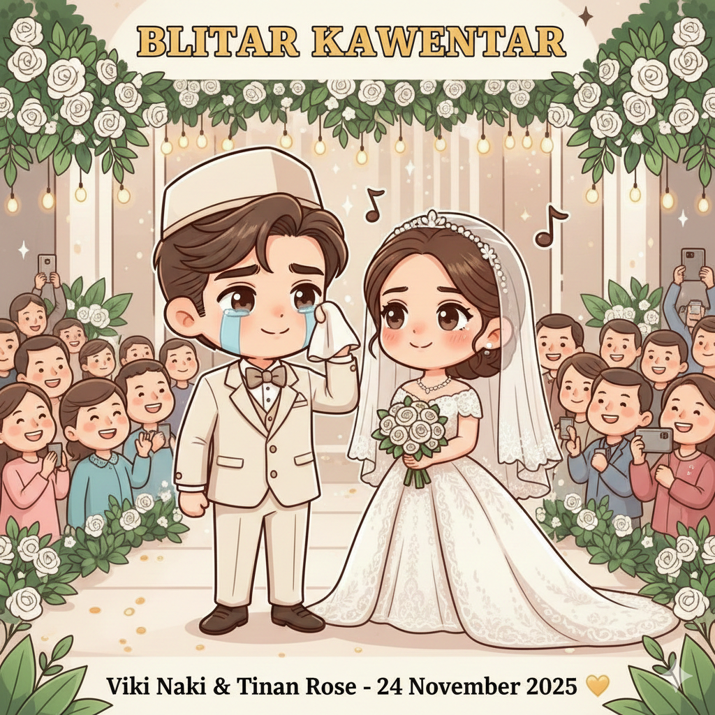 Viki Naki Menikah dengan Tinan Rose, Tangis Haru Pecah saat Akad Nikah Bikin Warganet Terpukau