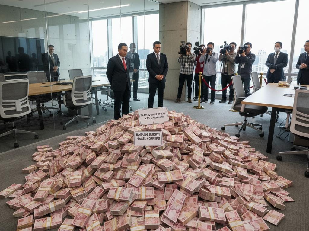 Uang Rampasan Rp300 Miliar Dipamerkan KPK, Kasus Korupsi PT Taspen Terungkap Makin Mencekam