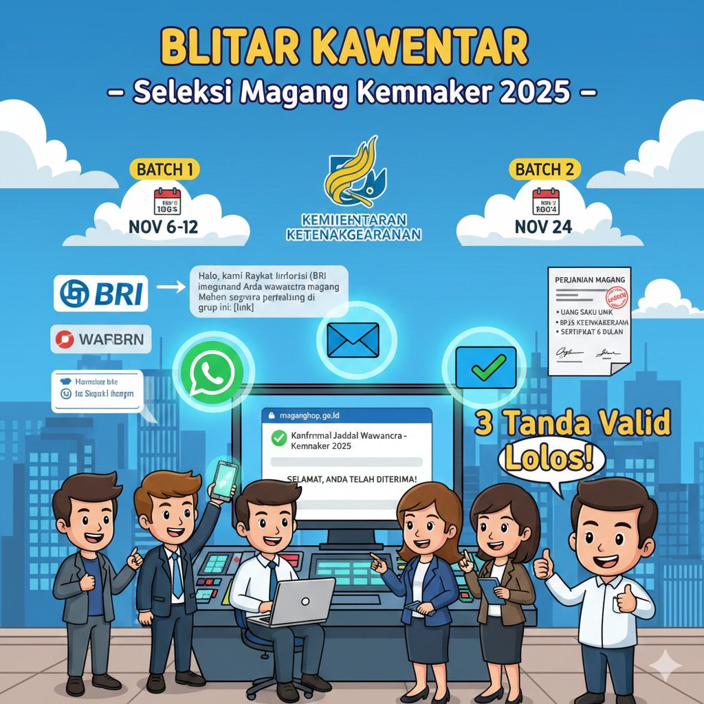 Seleksi Magang Kemnaker 2025: Peserta Mulai Diwa Perusahaan, Ini Tahap Penting yang Wajib Dilakukan