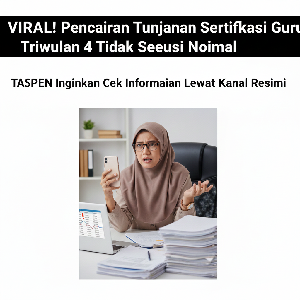 TASPEN imbau guru dan pensiunan cek informasi pencairan tunjangan lewat kanal resmi.