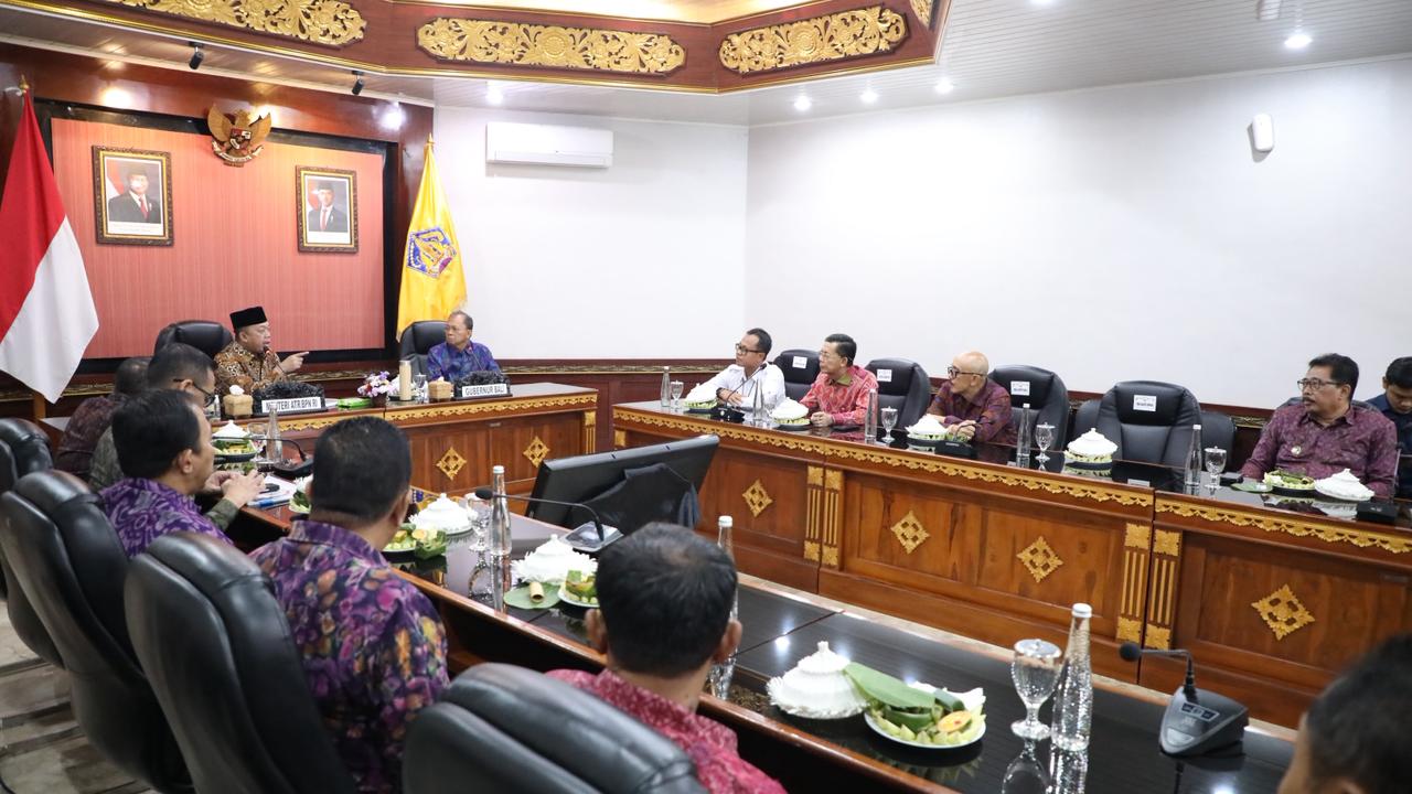 Menteri Nusron Minta Dukungan Pemda Bali Percepat Sertipikasi Tanah