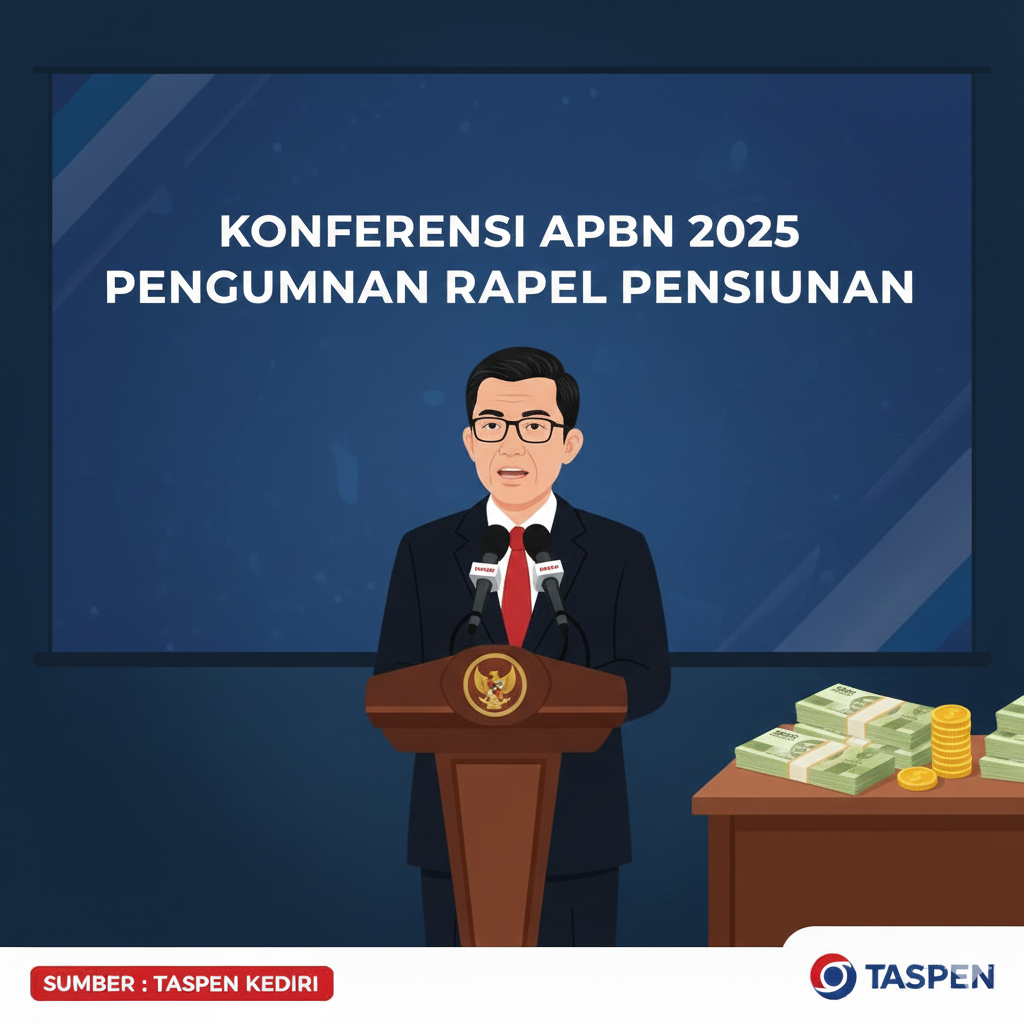 TASPEN klarifikasi viral pengumuman rapel pensiunan di konferensi APBN 2025.