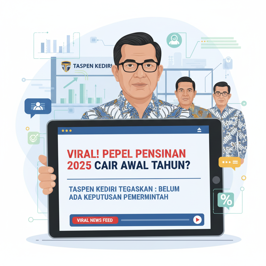 Viral Kabar Rapel Pensiunan 2025 Cair Awal Tahun, TASPEN Kediri Tegaskan Belum Ada Keputusan Pemerintah