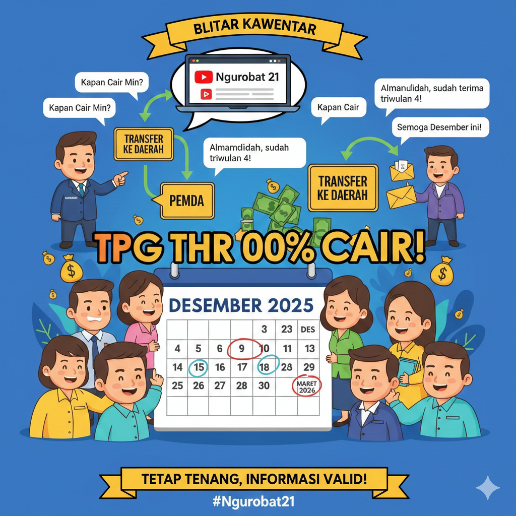 Resmi! TPG THR 100% Mulai Dicairkan Pemda, Guru Harap-Harap Cemas Menunggu Jadwal Daerah